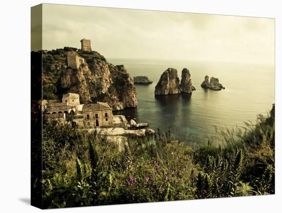 Old Tuna Processing Factory - Home of Writer Gavin Maxwell, Scopello, Castellammare Del Golfo-Peter Adams-Stretched Canvas