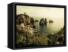 Old Tuna Processing Factory - Home of Writer Gavin Maxwell, Scopello, Castellammare Del Golfo-Peter Adams-Framed Stretched Canvas