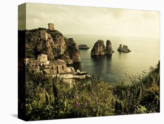 Old Tuna Processing Factory - Home of Writer Gavin Maxwell, Scopello, Castellammare Del Golfo-Peter Adams-Stretched Canvas