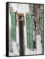 Old Turkish Era Building, Vathy, Samos, Aegean Islands, Greece-Walter Bibikow-Framed Stretched Canvas