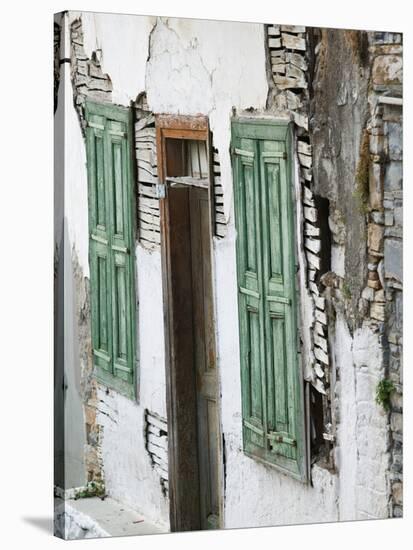 Old Turkish Era Building, Vathy, Samos, Aegean Islands, Greece-Walter Bibikow-Stretched Canvas