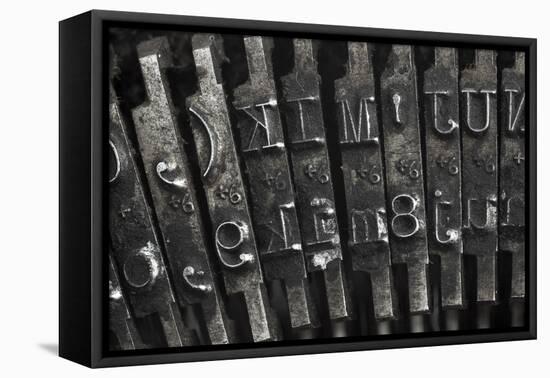 Old Typewriter Type-Steve Collender-Framed Stretched Canvas