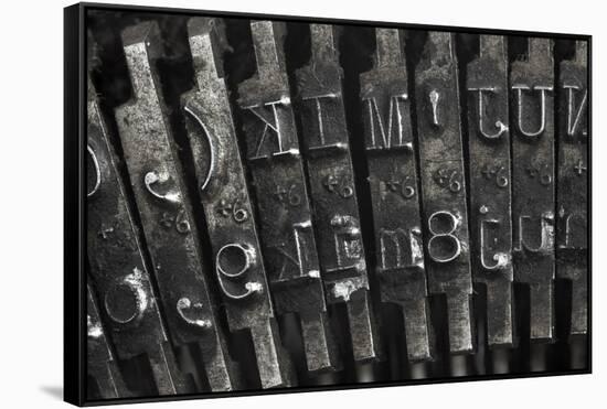 Old Typewriter Type-Steve Collender-Framed Stretched Canvas