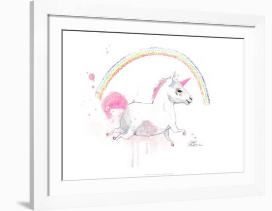 Old Unicorn-Lora Zombie-Framed Art Print