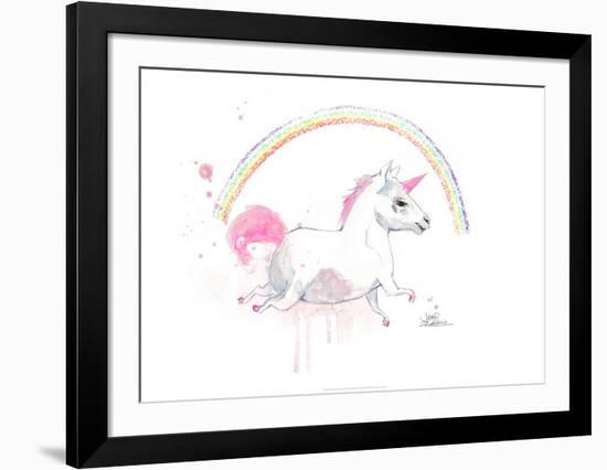 Old Unicorn-Lora Zombie-Framed Art Print