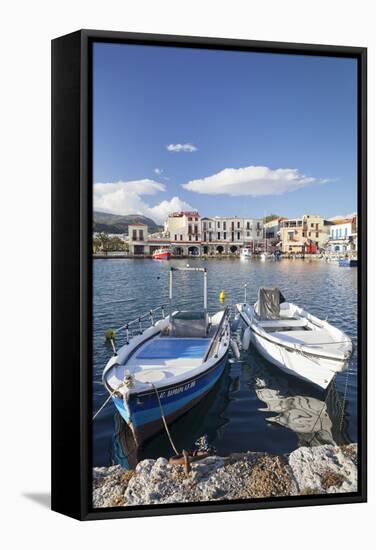 Old Venetian Harbour, Rethymno (Rethymnon), Crete, Greek Islands, Greece, Europe-Markus Lange-Framed Stretched Canvas