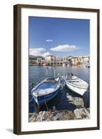 Old Venetian Harbour, Rethymno (Rethymnon), Crete, Greek Islands, Greece, Europe-Markus Lange-Framed Photographic Print