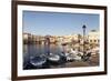 Old Venetian Harbour, Rethymno (Rethymnon), Crete, Greek Islands, Greece, Europe-Markus Lange-Framed Photographic Print