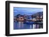 Old Venetian Harbour, Taverns on Seaside, Rethymno, Rethymnon, Crete, Greek Islands, Greece, Europe-Markus Lange-Framed Photographic Print