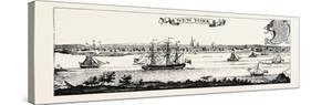 Old View of New York. from Popple's American Atlas, 1730.Usa, 1870S-null-Stretched Canvas