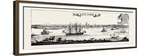Old View of New York. from Popple's American Atlas, 1730.Usa, 1870S-null-Framed Giclee Print