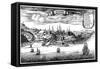 Old View of Quebec, 1730-null-Framed Stretched Canvas