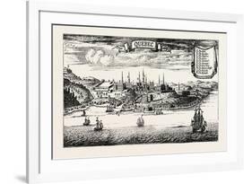 Old View of Quebec, from Popple' S American Atlas, 1730, Canada, 1870S-null-Framed Giclee Print