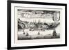 Old View of Quebec, from Popple' S American Atlas, 1730, Canada, 1870S-null-Framed Giclee Print