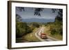 Old Vintage American Car on a Road Outside Trinidad, Sancti Spiritus Province, Cuba-Yadid Levy-Framed Photographic Print