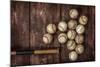 Old Vintage Baseball Background.-soupstock-Mounted Photographic Print