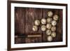 Old Vintage Baseball Background.-soupstock-Framed Photographic Print