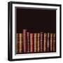 Old Vintage Books Standing in a Row-egal-Framed Photographic Print