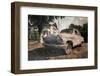 Old Vintage Car, Grunge Postcard-salajean-Framed Photographic Print