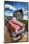 Old vintage cars left rusting-null-Mounted Art Print