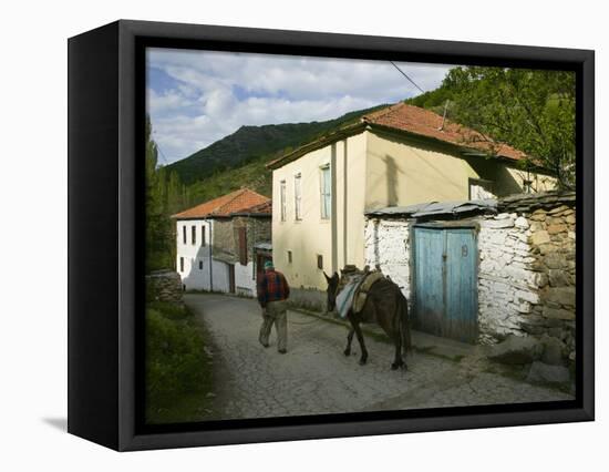 Old Vlach Mountain Village, Maloviste Village, Pelister National Park, Macedonia-Walter Bibikow-Framed Stretched Canvas