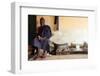 Old Voodoo priestess in her convent, Togoville, Togo-Godong-Framed Photographic Print