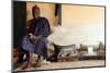 Old Voodoo priestess in her convent, Togoville, Togo-Godong-Mounted Photographic Print