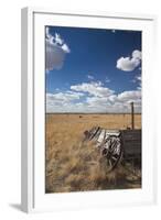 Old Wagon, Prairie Homestead, Cactus Flat, South Dakota, USA-Walter Bibikow-Framed Photographic Print