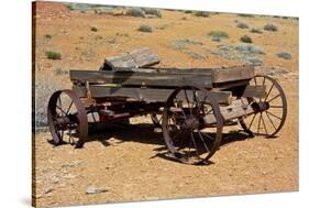 Old wagon, Rock Art Ranch, near Holbrook, Arizona, USA-Michel Hersen-Stretched Canvas