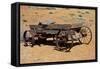 Old wagon, Rock Art Ranch, near Holbrook, Arizona, USA-Michel Hersen-Framed Stretched Canvas