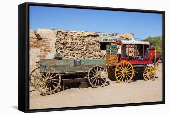 Old Wagons, Old Tucson Studios, Tucson, Arizona, USA-Jamie & Judy Wild-Framed Stretched Canvas