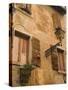 Old Wall with Shuttered Windows, Lazise, Lake Garda, Veneto, Italy, Europe-James Emmerson-Stretched Canvas