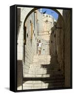 Old Walled City, Jerusalem, Israel, Middle East-Christian Kober-Framed Stretched Canvas