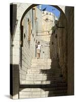 Old Walled City, Jerusalem, Israel, Middle East-Christian Kober-Stretched Canvas