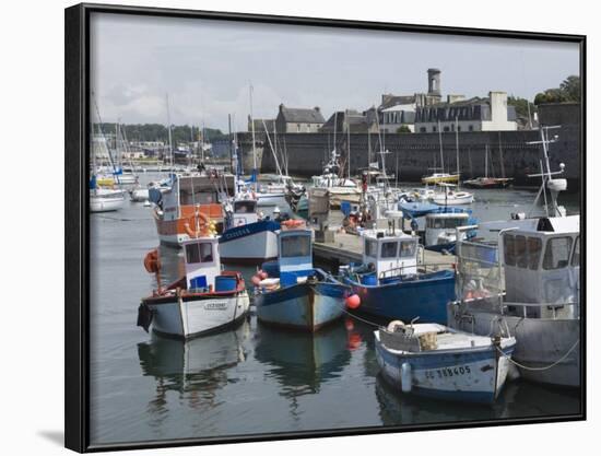 Old Walled Town of Concarneau from the Fishing Harbour, Southern Finistere, Brittany, France-Amanda Hall-Framed Photographic Print