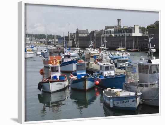 Old Walled Town of Concarneau from the Fishing Harbour, Southern Finistere, Brittany, France-Amanda Hall-Framed Photographic Print
