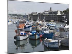 Old Walled Town of Concarneau from the Fishing Harbour, Southern Finistere, Brittany, France-Amanda Hall-Mounted Photographic Print
