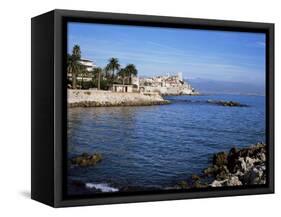 Old Walls and Castle at Antibes, Cote d'Azur, French Riviera, Provence, France-Nigel Francis-Framed Stretched Canvas