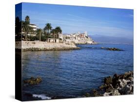 Old Walls and Castle at Antibes, Cote d'Azur, French Riviera, Provence, France-Nigel Francis-Stretched Canvas