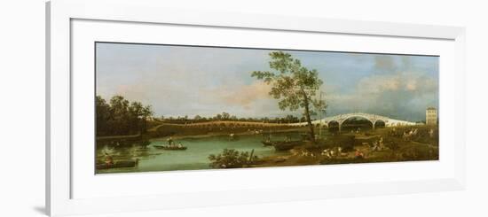 Old Walton's Bridge, 1755-Canaletto-Framed Premium Giclee Print