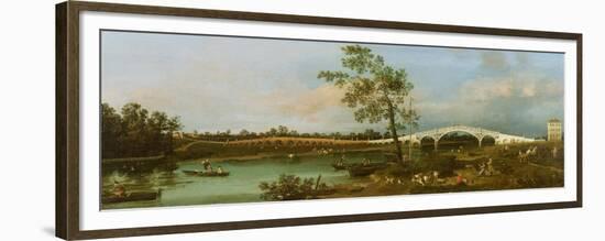 Old Walton's Bridge, 1755-Canaletto-Framed Premium Giclee Print