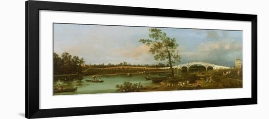 Old Walton's Bridge, 1755-Canaletto-Framed Premium Giclee Print