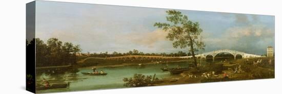Old Walton's Bridge, 1755-Canaletto-Stretched Canvas