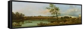 Old Walton's Bridge, 1755-Canaletto-Framed Stretched Canvas