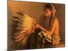 Old War Bonnet, 1916-Joseph Henry Sharp-Mounted Giclee Print