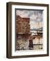 Old Warehouse and Boats, Molde, 1905-Nico Jungman-Framed Giclee Print