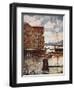 Old Warehouse and Boats, Molde, 1905-Nico Jungman-Framed Giclee Print