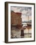 Old Warehouse and Boats, Molde, 1905-Nico Jungman-Framed Giclee Print