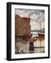 Old Warehouse and Boats, Molde, 1905-Nico Jungman-Framed Giclee Print