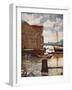 Old Warehouse and Boats, Molde, 1905-Nico Jungman-Framed Giclee Print